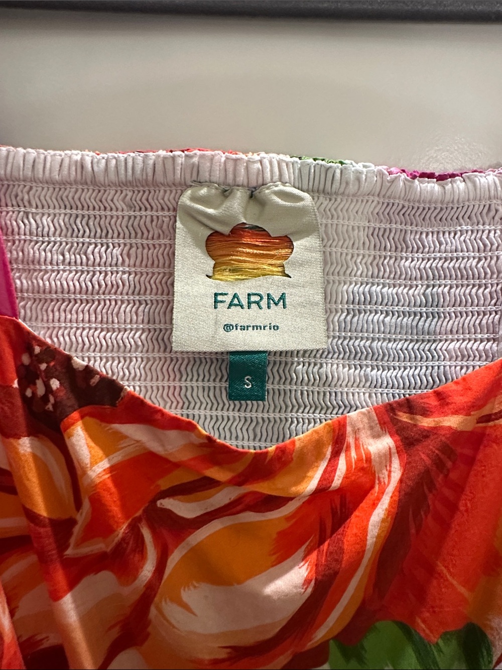 FARM Rio Bold Floral Puff-Sleeve Square Neck Top - Multicolor - Picture 2 of 3